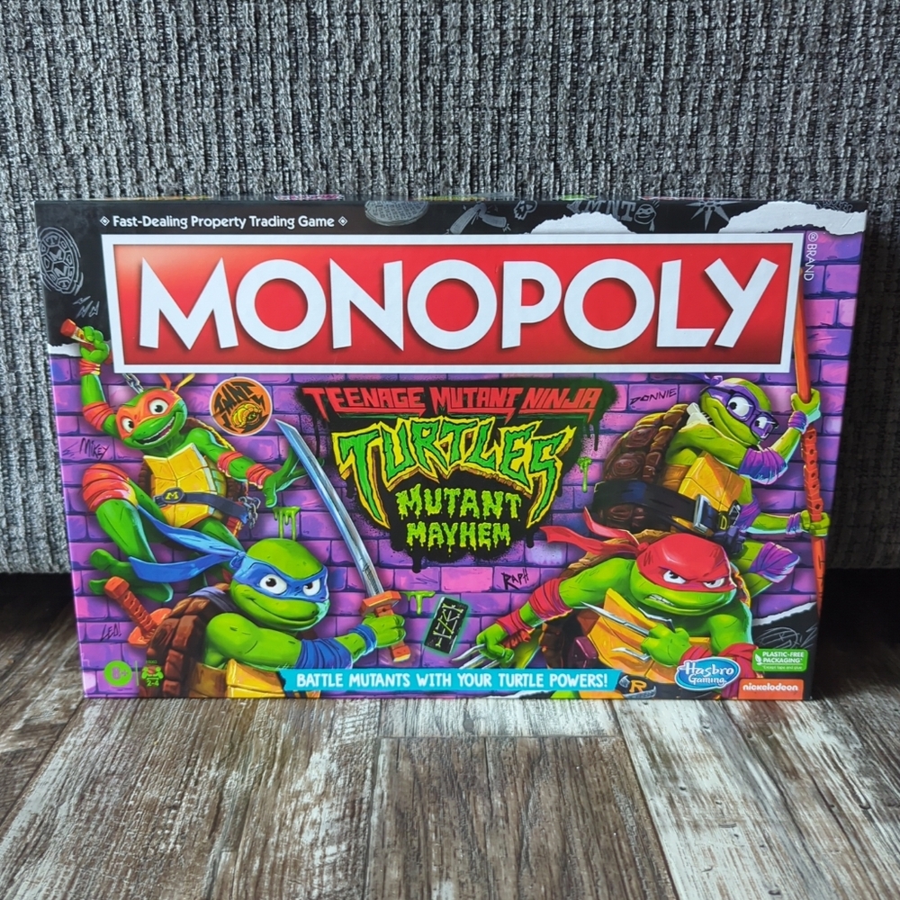 Teenage Mutant Ninja Turtles TMNT Monopoly: Mutant Mayhem Edition - Board Game
